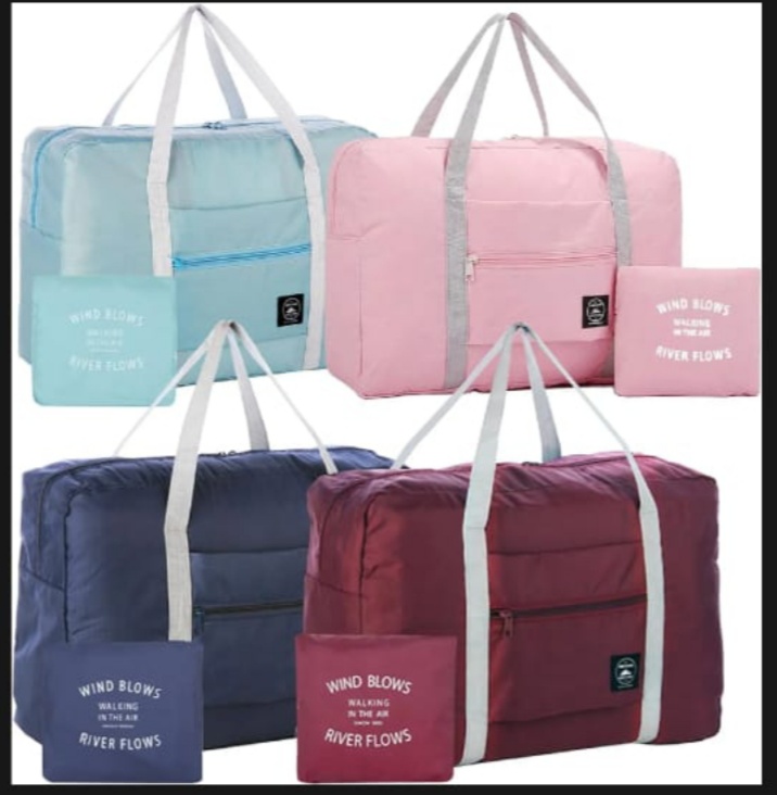 Foldable Travel Duffel Bag Large Capacity Waterproof Luggage Storage Bag | Portable Carry-On Travel Organizer