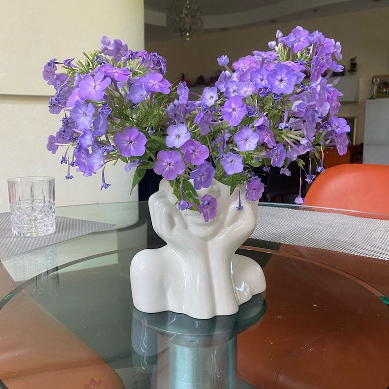Small Face Sculpture Vase Modern Home Decor