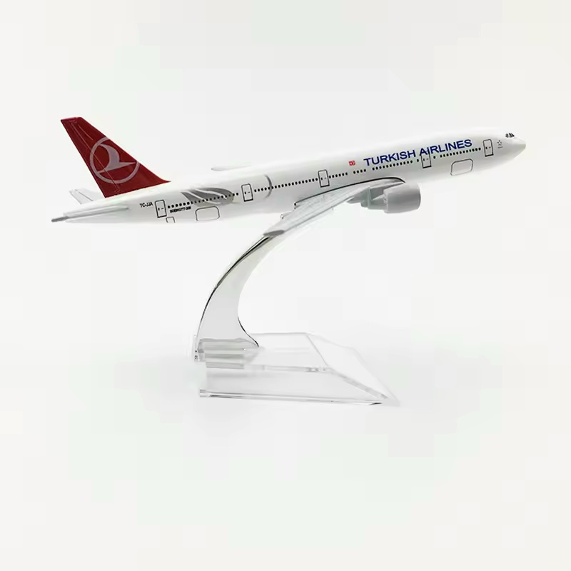 Turkish Airlines B777 Diecast Airplane Model 16cm | 1:400 Metal Aircraft Model Toy | Premium Decoration & Collectible