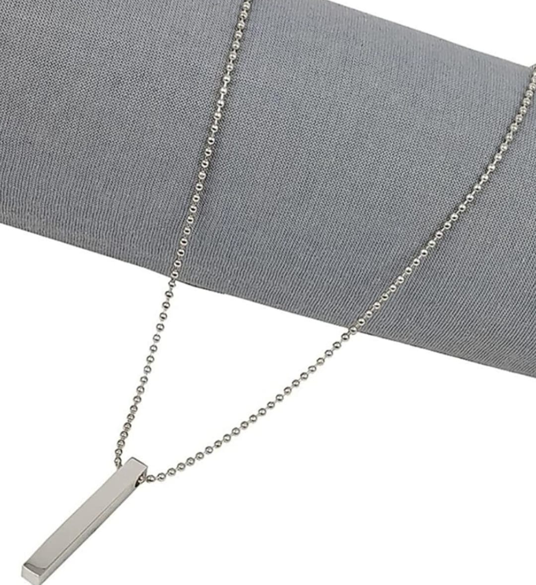 Men's 3D Vertical Nacklace Geometry Stainless steel Cuban Nacklace/ Chain  Temperman Neck chain Trendy Nacklace Gift For Men &Boys