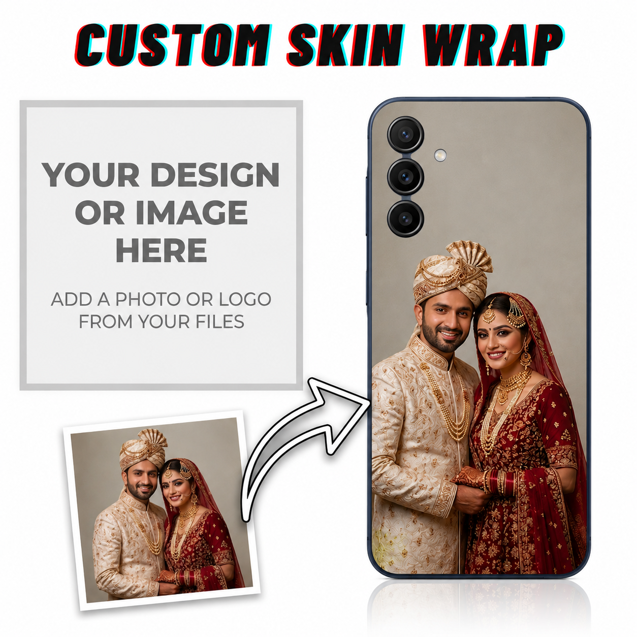Custom Design Full Body HD Print Skin Wrap for All Mobile Models