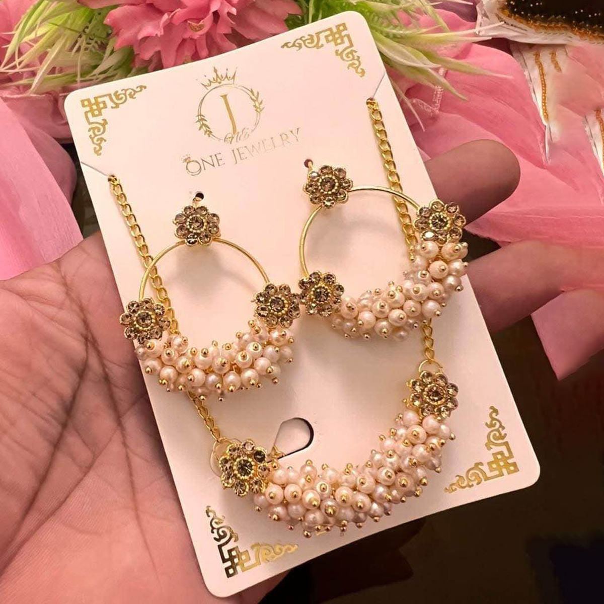 Imran Collection 1 Jewellery set for women & girls Decent gajra And Charming locket Set Necklace With Earrings