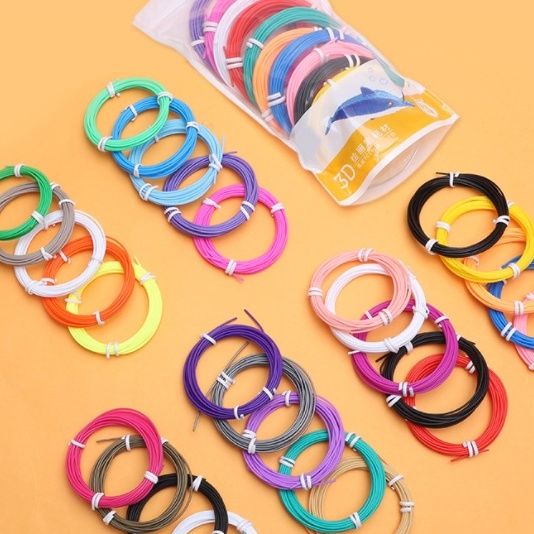 10 Colour 3d Pen Drawing PLA Refill Filament Plastic ink wire Replacement Reload Cartridge string Thread Eco-Friendly Material Flexible Draw in Air sketching cable reload printing material Creativity Variety spectrum