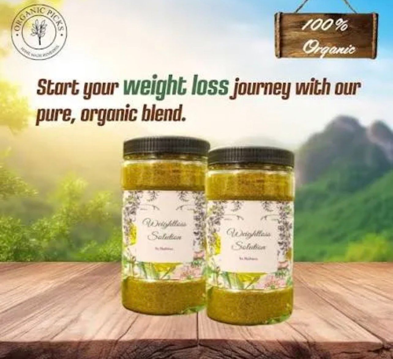 Pack of 2 Rubina Weightloss Solution (1 Month Plan) – Organic Weight Loss Powder for Men & Women | Natural Fat Burner & Appetite Suppressant | Boosts Metabolism Energy & Digestion – Herbal Detox Supplement