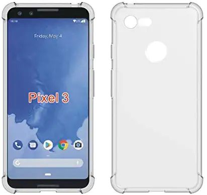 Google Pixel 3 Case Cover Bumper Side Air Cushion [Protective + Anti Shock Proof CASE] Transparent Ultra Clear Finish Google Pixel 3 Back Cover Case