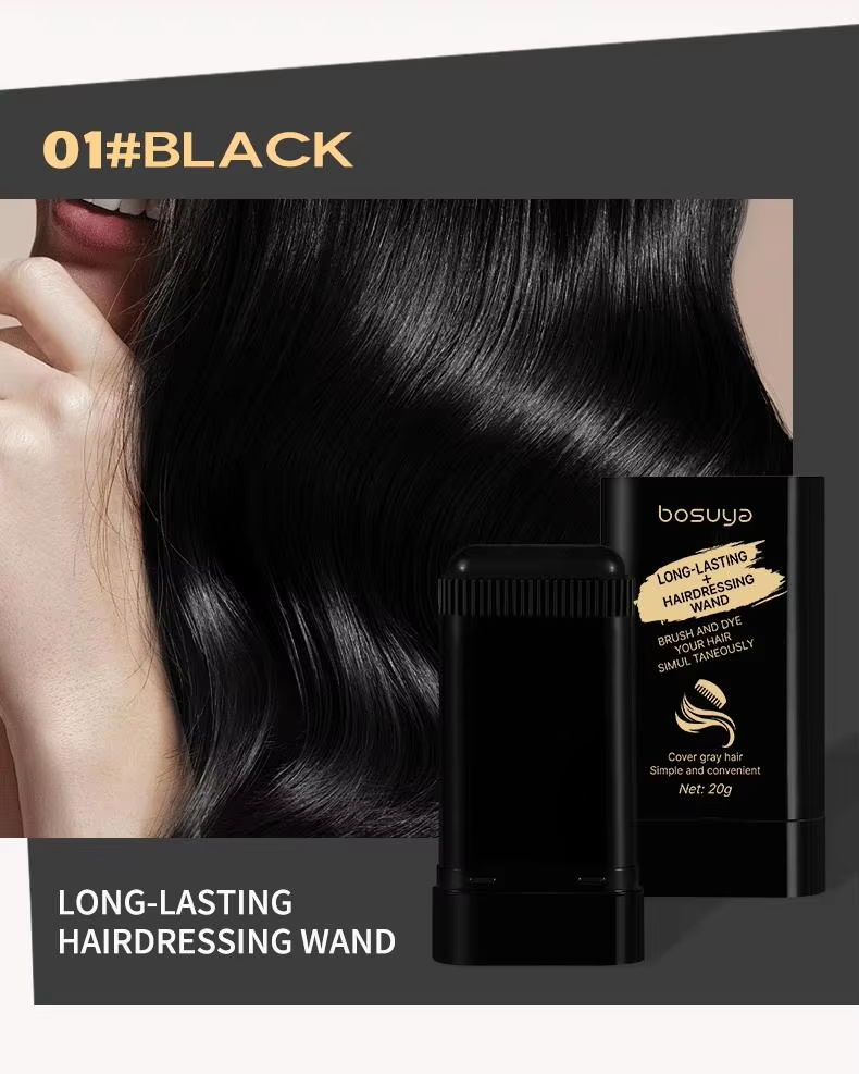 Long Lasting Hair Dressing Wand Instant Gray Hair Cover Stick Temporary Hair Color Touch Up Stick Hairline Concealer Wand Hair Coloring Stick