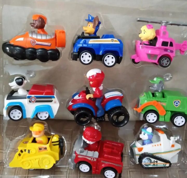 Paw patrol 9 figures action figures set with joints best cartoon charcters