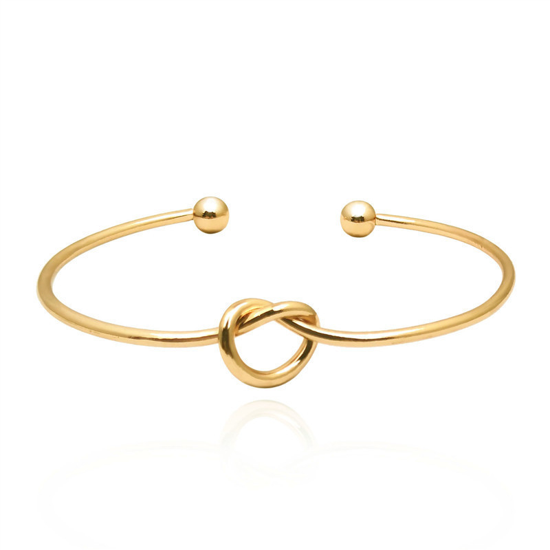 Tie the Knot Love Knot Bracelet – Adjustable Metal Bangle for Bridesmaids, Friends & Loved Ones – Wedding Gift Jewelry for Women