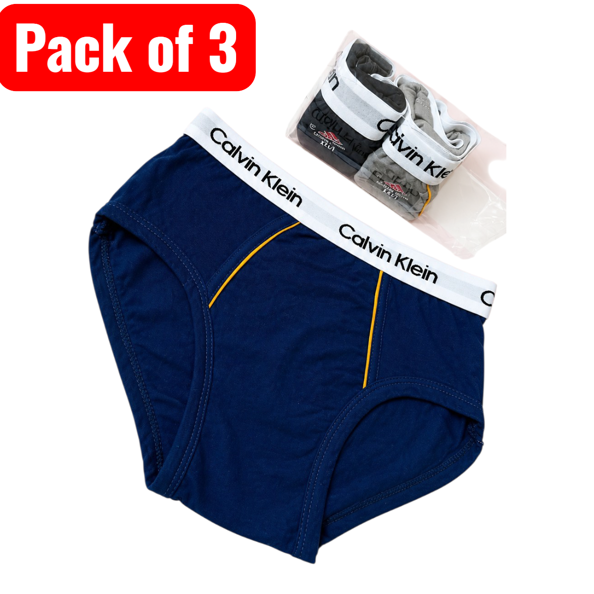 Men Cotton Brief Underwear Multicolor Soft Stretch Comfortable Daily Wear Elastic Waist Premium Quality Innerwear for Men Pack of 3