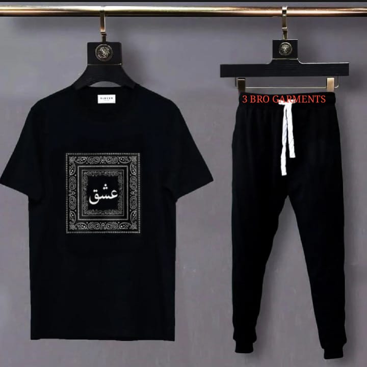 NEW ARRIVAL 2 PC PRINTED SUMMER TRACKSUIT FOR MEN _ SOFT AND COMFORTABLE FABRIC SUMMER TRACKSUIT FOR MEN _TRACKSUIT FOR MEN_ PREMIUM T SHIRT AND TROUSER SET PRINTED SUMMER TRACKSUIT FOR MEN_TRACKSUIT FOR BOYS