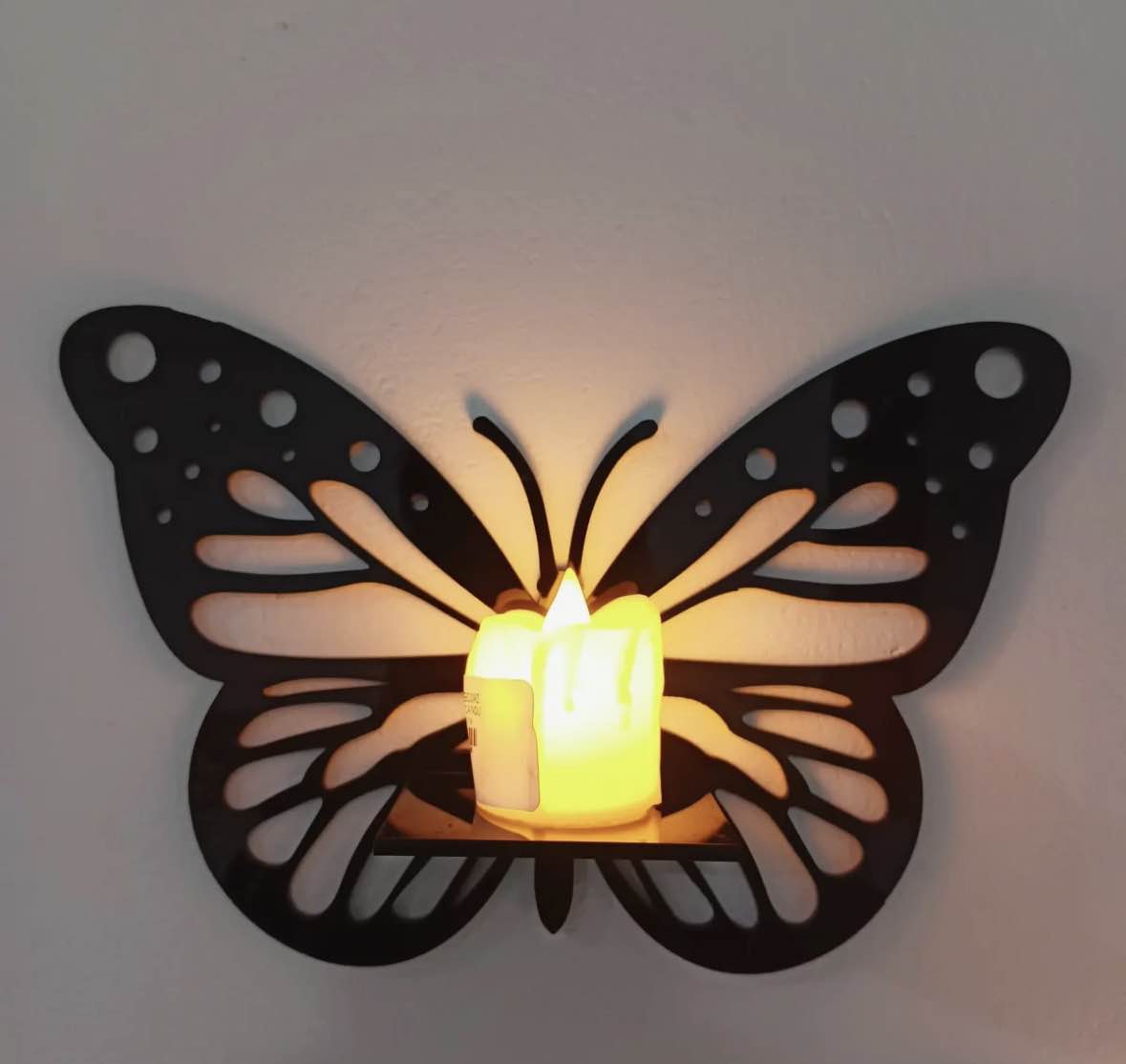 Decorative Butterfly Wall Shelf, Latest Butterfly Candle Stand, Wall Decor Ideas, Wooden Wall Shelves |New Premium Wooden Wall Art Big Size I Wall Decor Art for bedroom I Decoration Piece for Home Decor I Latest Butterfly Candle Stand Shelf