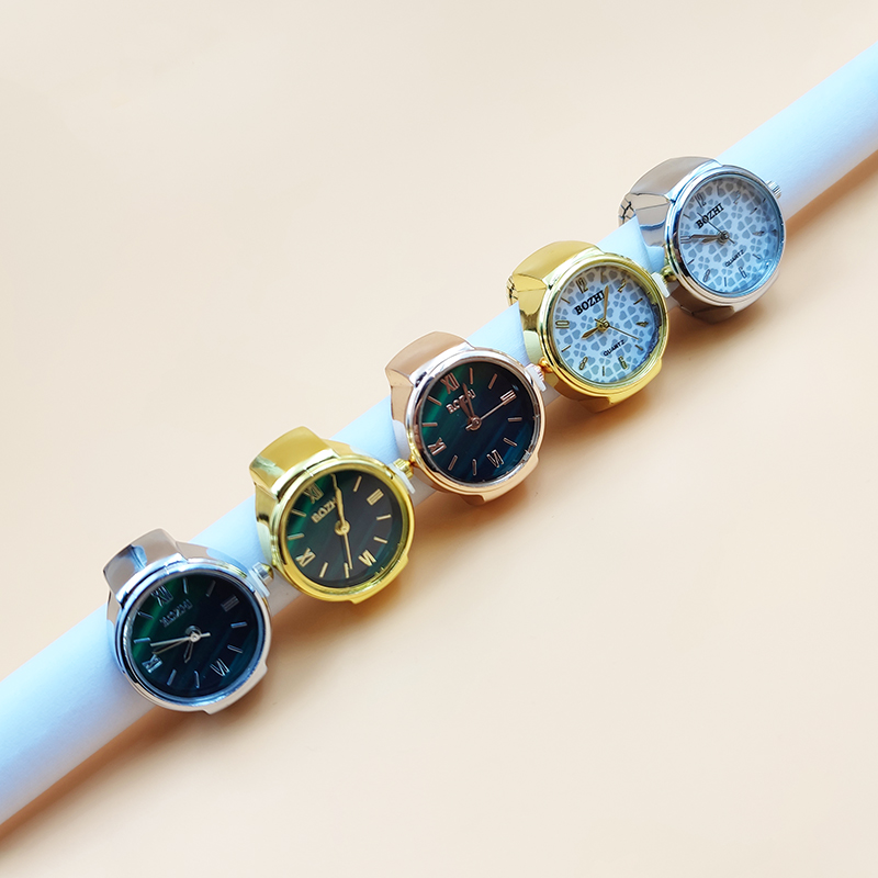 Hot Selling Finger Watch Ring Creative Movement Fashion Accessories Vintage Alloy Shell Quartz Watch Men Jewelry Women 