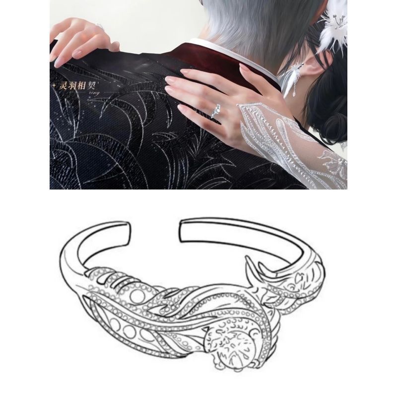 Hot Game Love and Deepspace Caleb Xavier Sylus Zayne Rafayel Cosplay Rings Heroine Couple Wedding Rings for Women Halloween 