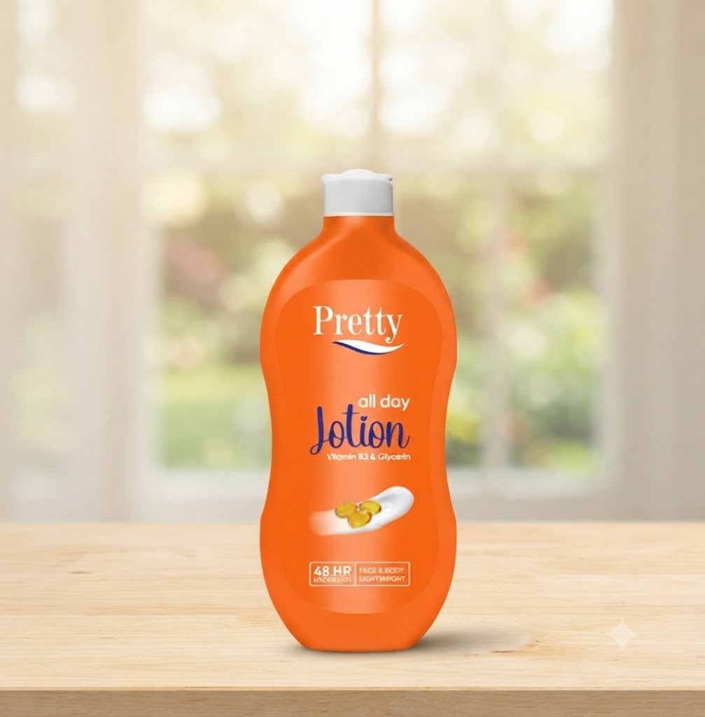 PRETTY Lotion All Day 150ml | Long-Lasting Daily Moisturizer for Soft, Smooth & Hydrated Skin | Non-Greasy Formula