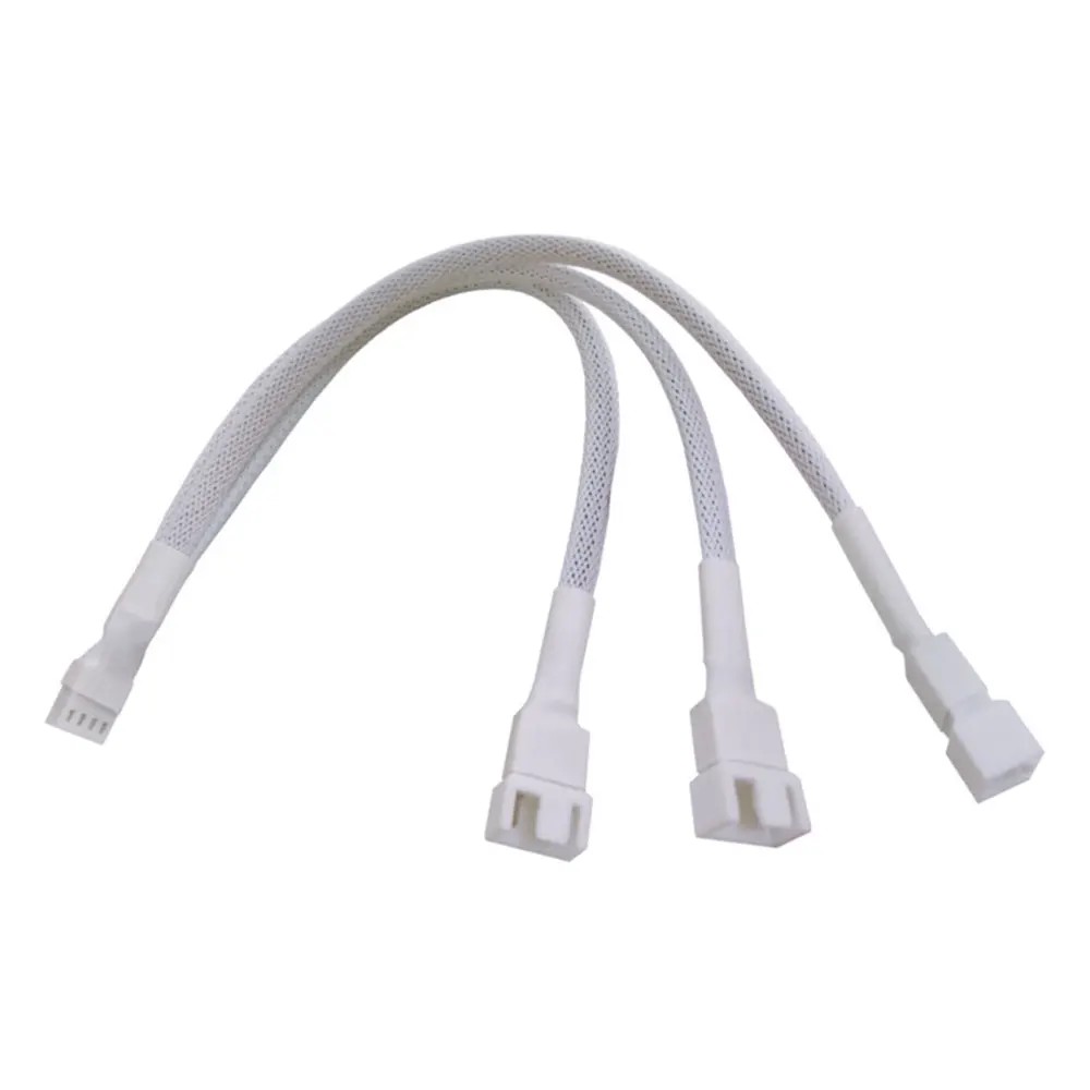1 to 5 PWM Fan Hub PC CPU Cooling 4PIN Fan Power Cable Hub Adapter Sleeved Case Splitter for Computer Cooler Case Fans