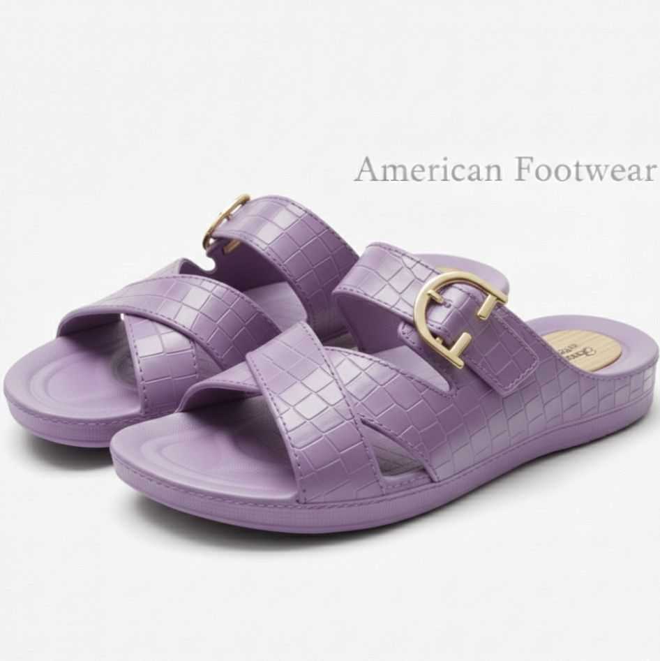 Women Slippers Ladies Buckle Flip Flops Soft Lightweight Durable Casual House Slides Summer Indoor Outdoor