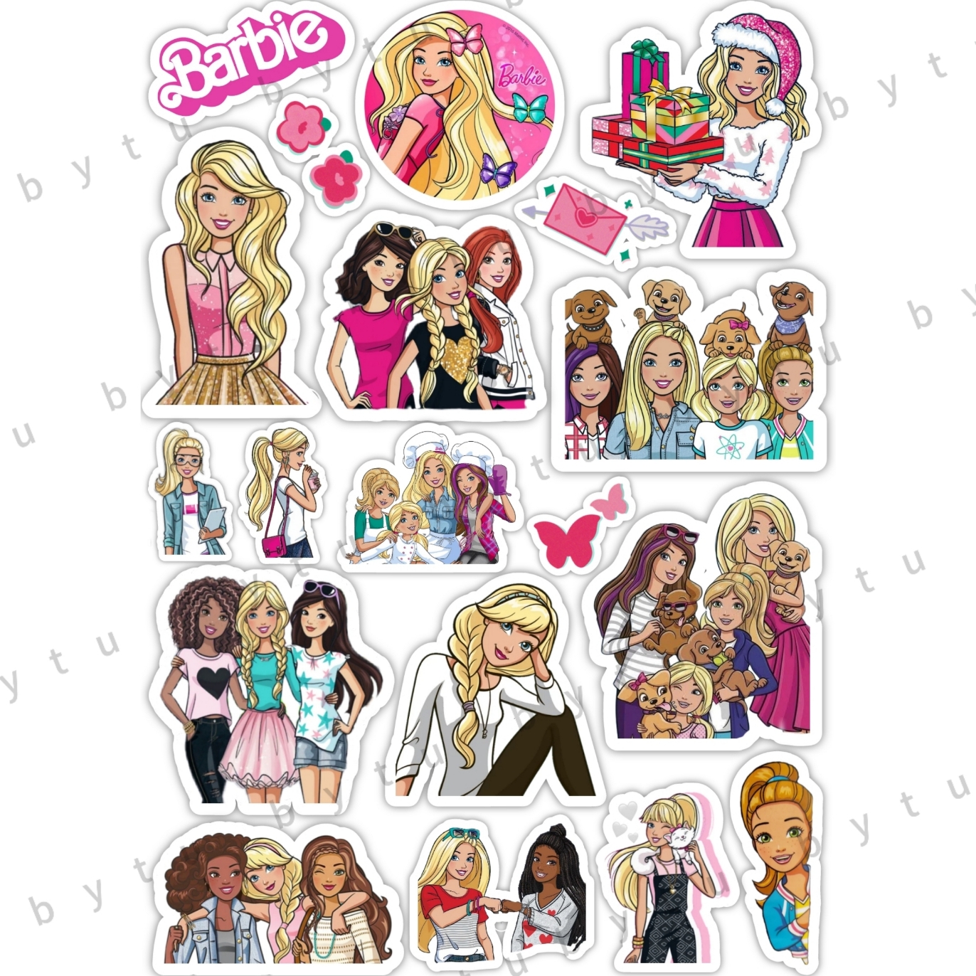 Barbie Stickers UNCUT A5 Size Sheet For Girls Kids Journal Scrapbook ...