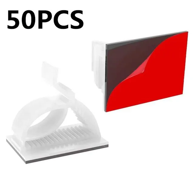 50/20/10PCS Self Adhesive Cable Management Organizer Clips Adjustable Desk Tidy Wire Cord Fixer Fastener Clips For Home Office