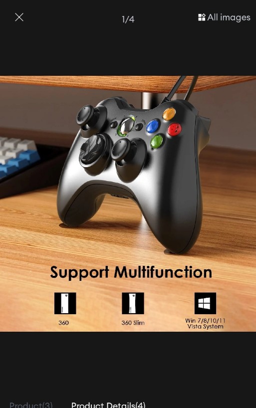 Xbox wired 360 controller for windows and xbox