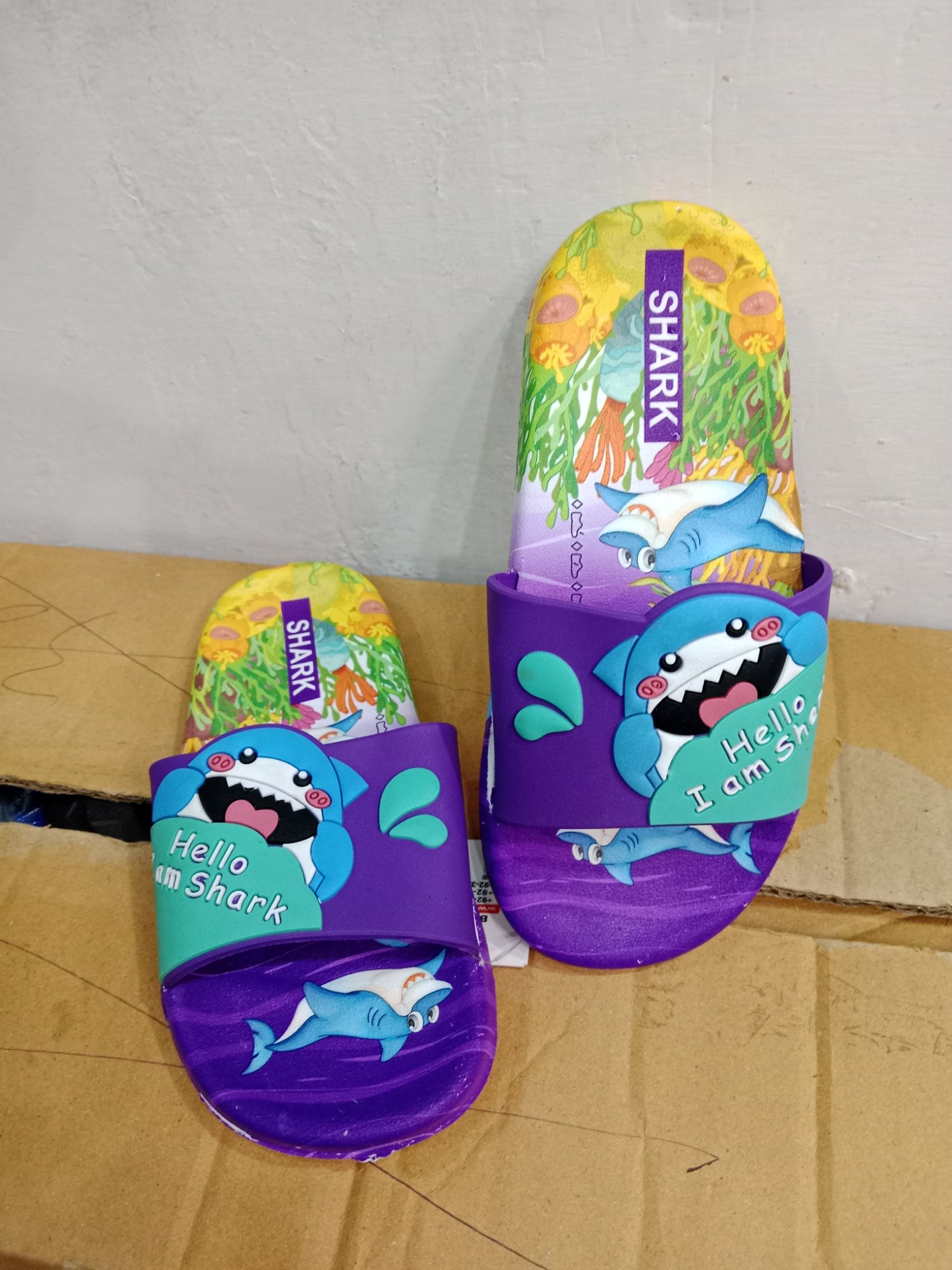 shark slippers for boys & girls
