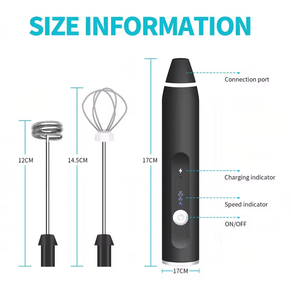 Rechargeable Milk Frother Beater