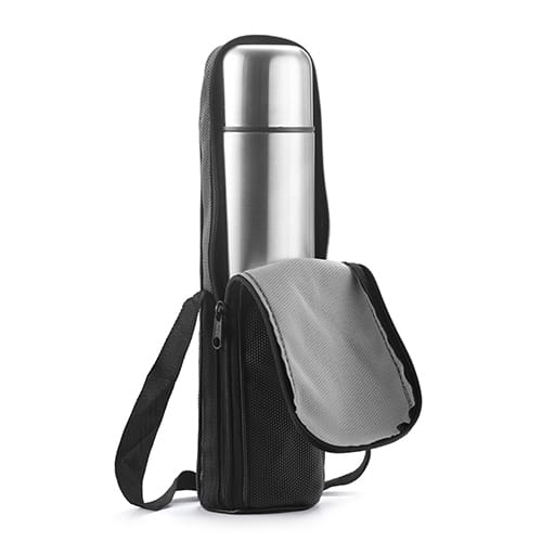 Slim Flask with Leather Bag