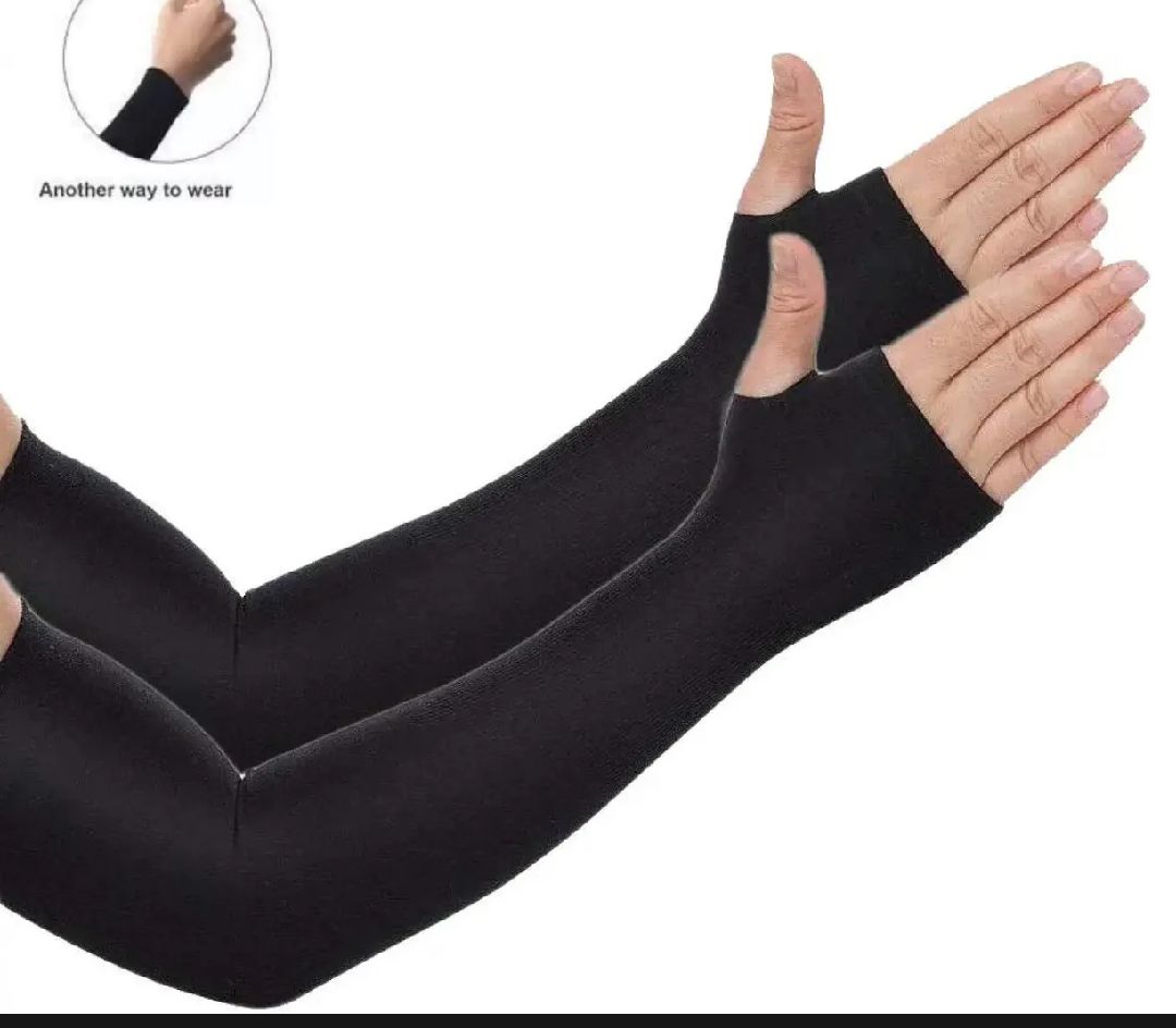 UV Protection Cooling Arm Sleeves For Men And Women Summer Compression Sports Arm Warmers With Thumb Hole Cycling