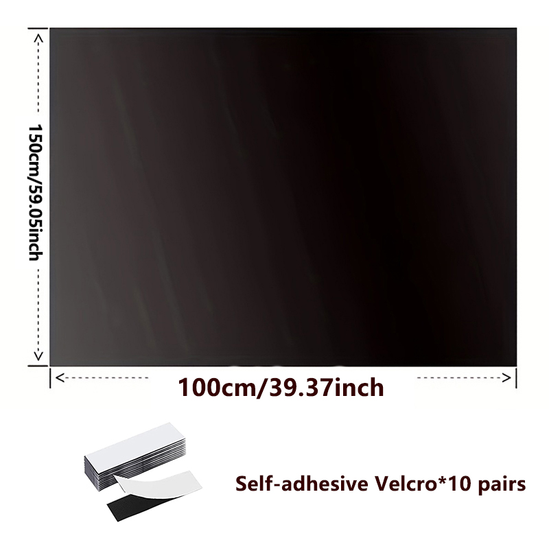 95-98% Blackout Curtain DIY Portable Travel Removable Blocking Darkest Window Film Cloth Self-adhesive Window Shades