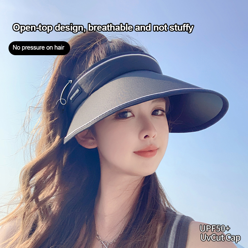 Uv Protection Sun Visor Hat For Women Wide Brim Foldable Beach Cap Cycling Hiking Beach Cycling Outdoor Travel Hat