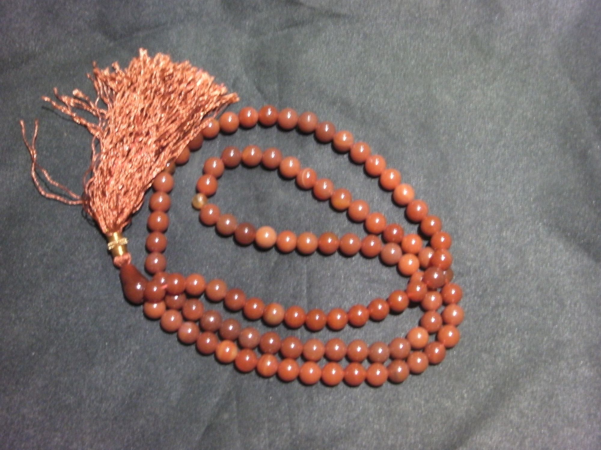 Aqeeq Tusby 99 Beads 6 Mm Crystal Dark Brown Islamic Prayers Beads