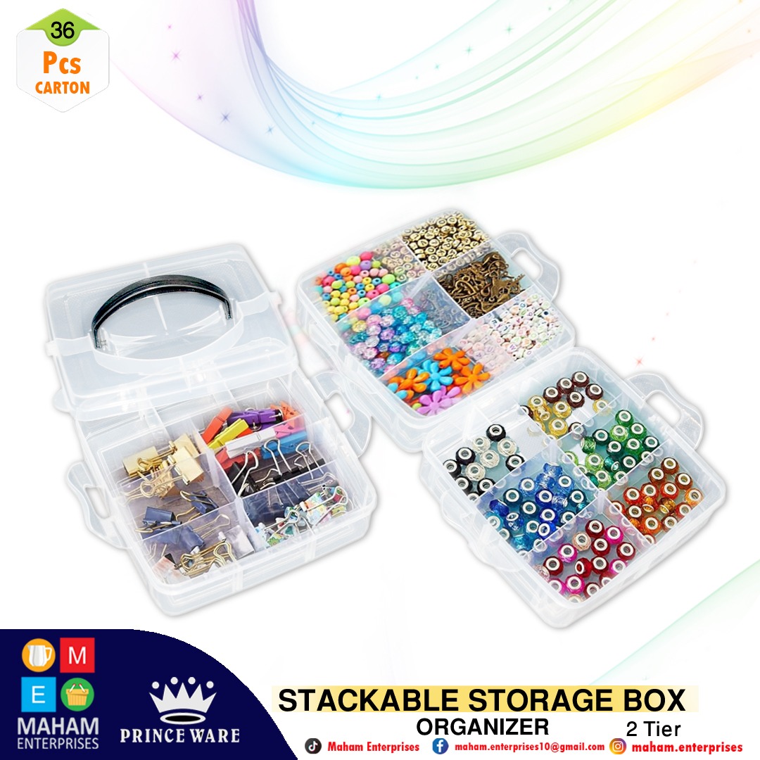 Transparent Storage Container Jewelry Box Clear Plastic Organizer Box Empty Earring Storage Organizer Display Case for Beads