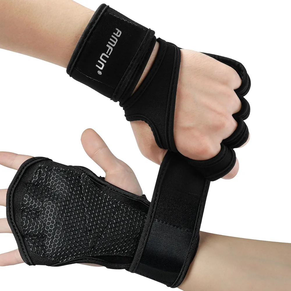 Fitness gloves, training gloves, non-slip silicone gym gloves, weightlifting gloves, gym gloves, strength sports, chin-up bar, weightlifting, for women and men