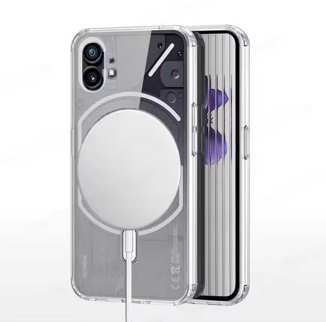 Nothing Phone 2 Magnetic Case Clear Shockproof TPU +PC Back Cover