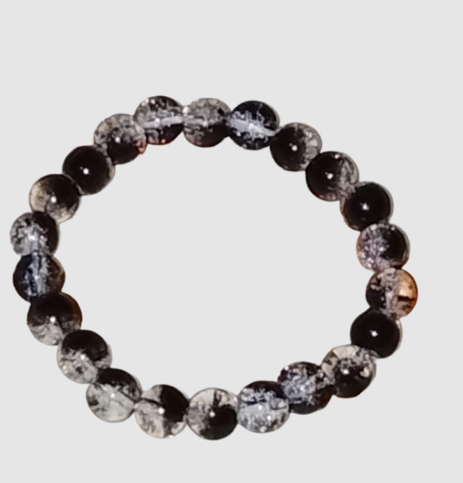 Black Crystal Beaded Bracelet for Women Girls | Stylish Charm Bracelets | Party Wear Fashion Jewelry Friendship Gift