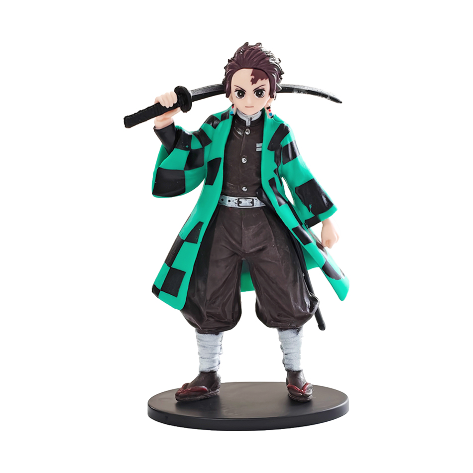 15cm Anime Demon Slayer Figure Doll Toy Nezuko Tanjirou Zenitsu Inosuke Kyoujurou Shinobu Giyuu Qposket Model Toy 