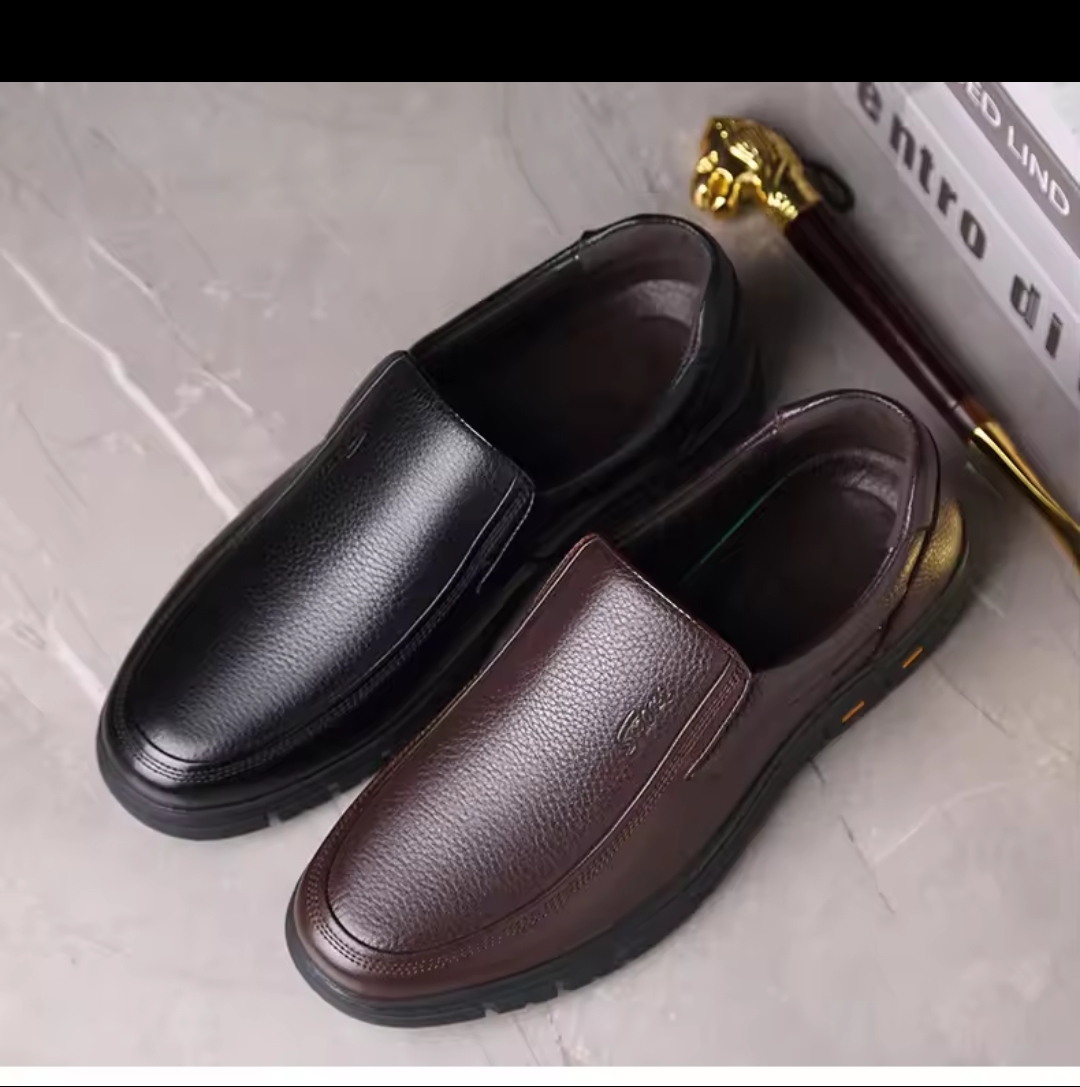 Men's Fashion Formal Slip On Loafers Leather Office Business Shoes Comfortable Lightweight Walking Dress Shoes for Daily Use