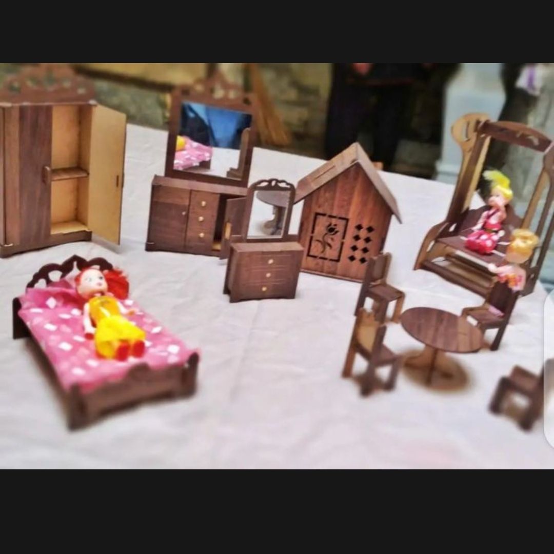 Toy Bed set And Chair Set for Dolls Play Furniture set for kids All in one Complete Toy set