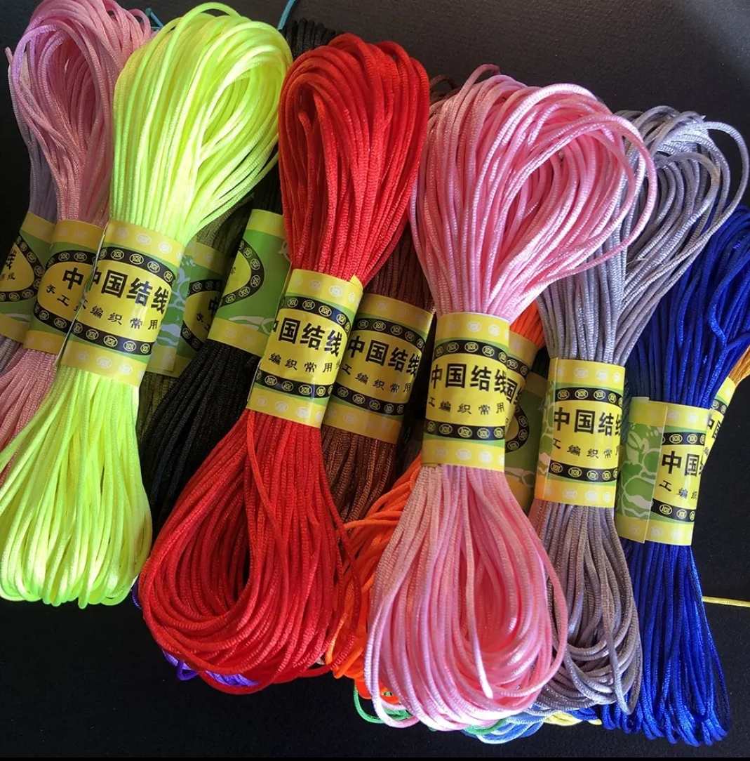 Polyester Nylon Cords 1.5mm 25 Yards String for DIY Bead Clothing Crafts Bracelet Necklace Jewelry Making Accessories