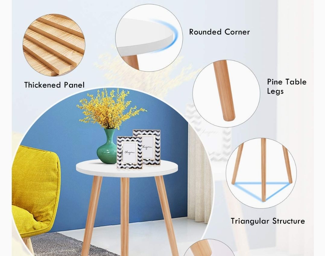 Side Table Stylish Round Coffee Table Sofa Table Haton Table (stool) Home Decor