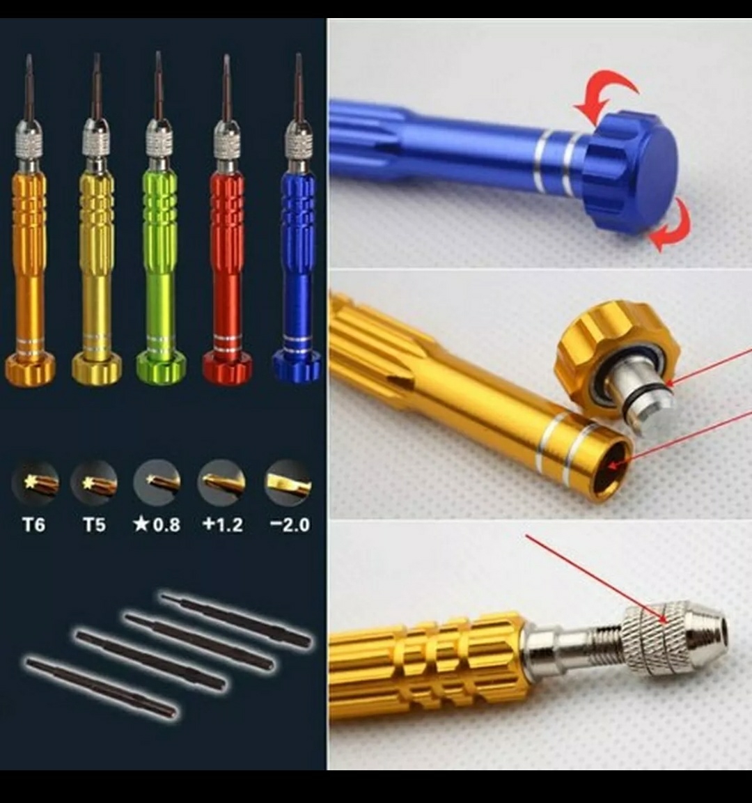 5 in 1 Tool kit Screwdriver Set For All Mobiles Repair