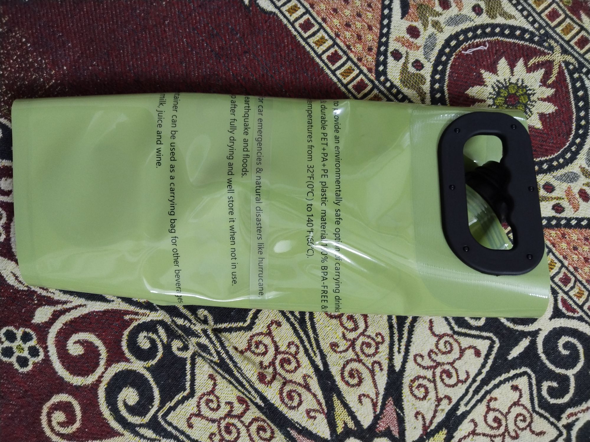Portable 8 Liters Water Bag Foldable Outdoor Bucket with Tap Large Capacity Collapsible Container for Hiking Kayaking Camping Tools