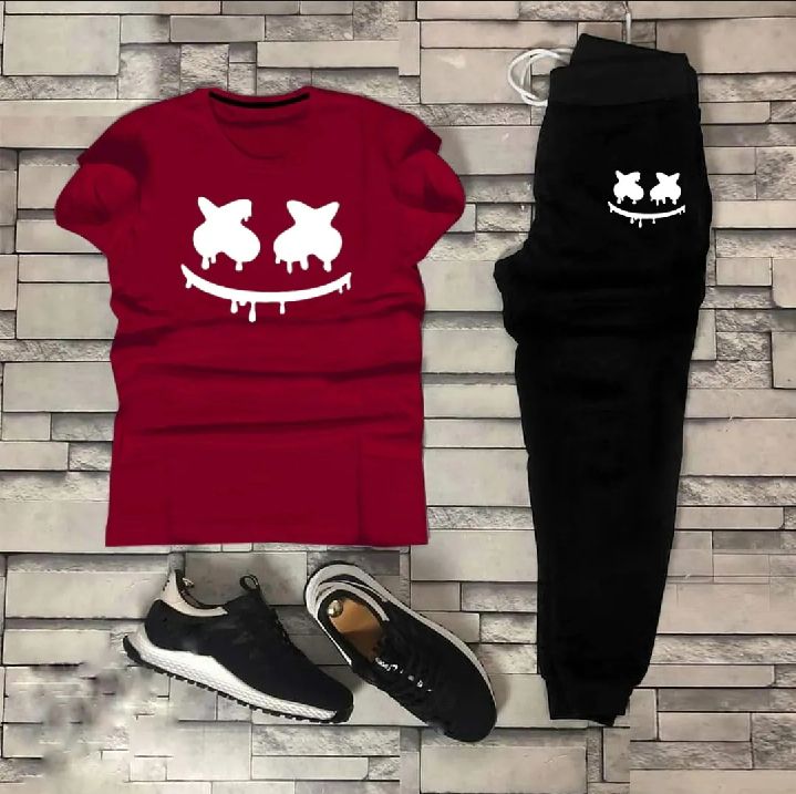 NEW ARRIVAL 2 PC PRINTED SUMMER TRACKSUIT FOR MEN _ SOFT AND COMFORTABLE FABRIC SUMMER TRACKSUIT FOR MEN _TRACKSUIT FOR MEN_ PREMIUM T SHIRT AND TROUSER SET PRINTED SUMMER TRACKSUIT FOR MEN_TRACKSUIT FOR BOYS