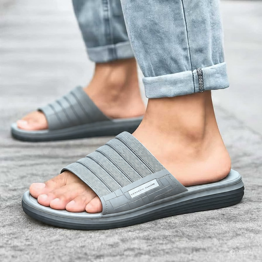 Multicolor Fashion Flip Flops & Slides, Waterproof Rubber House Slippers for Mens