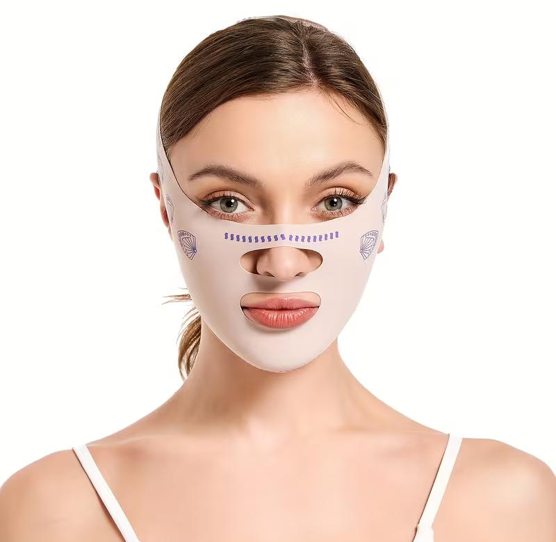 Women Facial Support Band – Adjustable Chin & Cheek Face Lift Strap V Line Beauty Belt