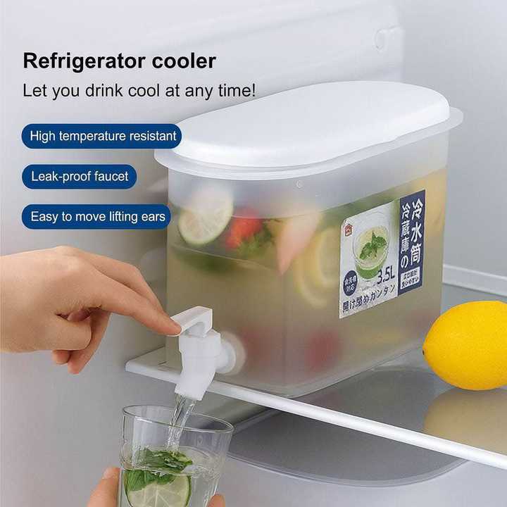 3.5L Refrigerator Beverage Dispenser | Water & Juice Dispenser | Fridge Drink Storage Container | Beverage Dispenser with Tap