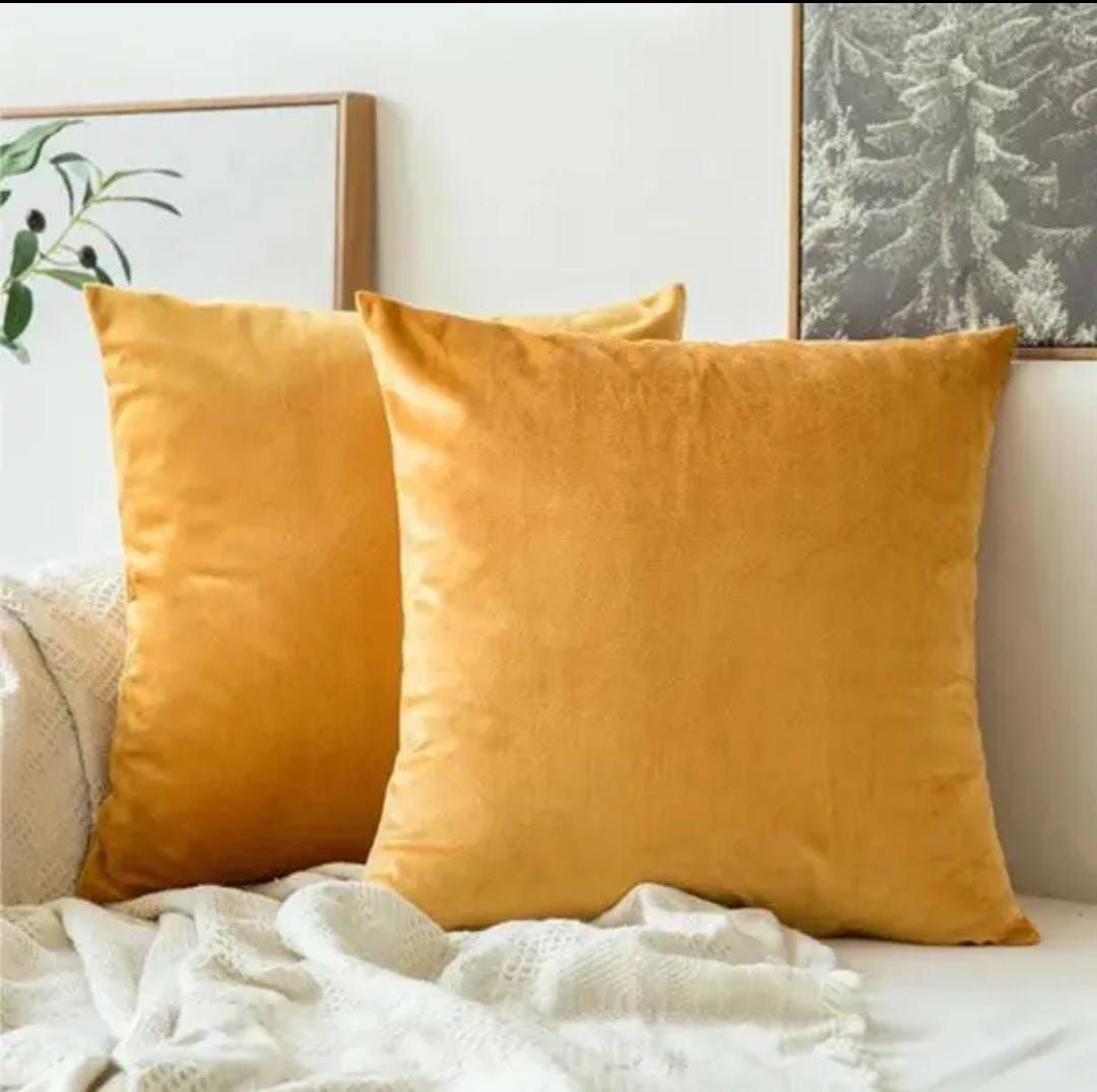 Plain Velvet Cushion Cover  Size 18 by 18 Inche's By Choice Now