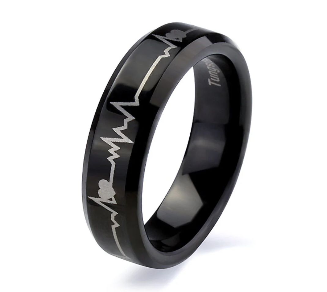 3PS/HOT SELLING  JEWELRY DEAL FOR MEN /WOMEN -TOP FASHION HIGH QUALITY SIX SIDED NATURAL BLACK PERSIAN STON PANDANT/ LOKCKET +STAINLESS STEEL BLACK TITANIUM HEART BEAT RING+ NATURAL BLACK BEADS BRACLET FOR BOYS AND GIRLS -FASION JEWELRY FOR UNISEX