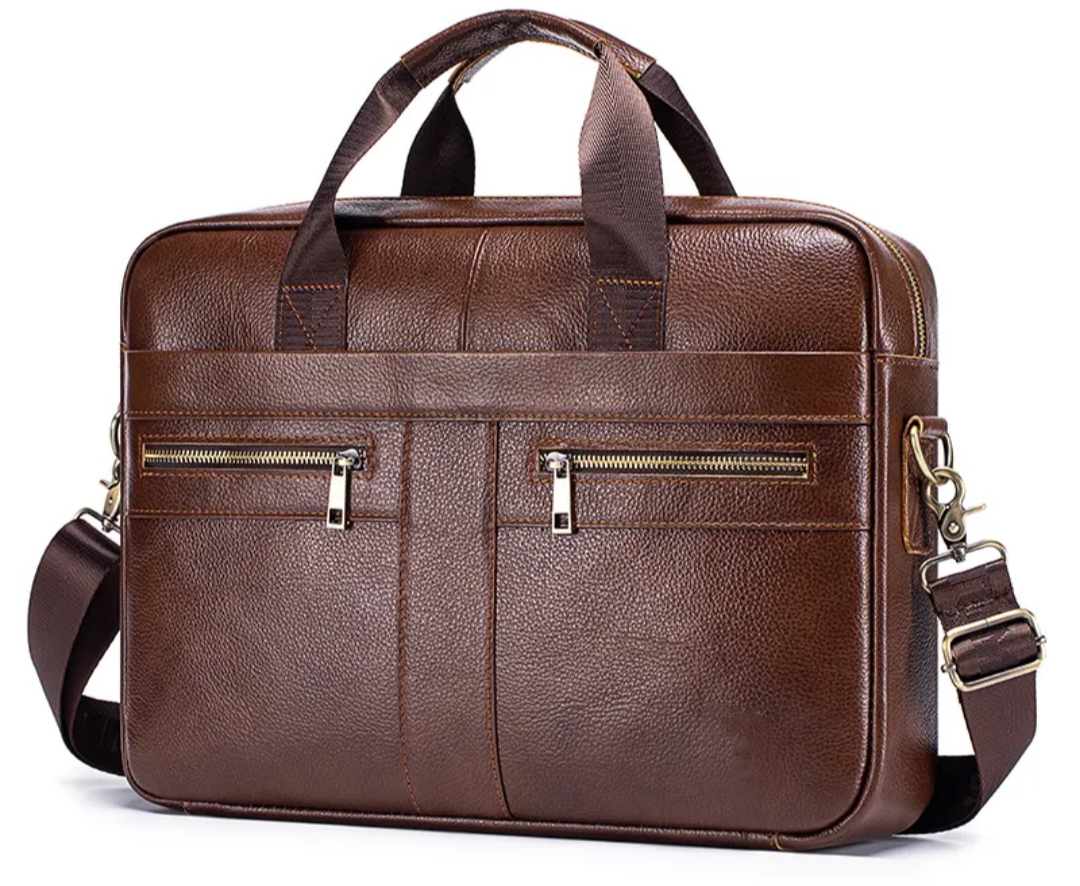 Real Leather Office Bag | Leather Laptop Bag | Unisex Business Bag | Messenger Bag | Briefcase Bag