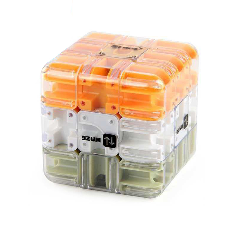Novelty 3D Rolling Ball Maze Cube Puzzle Brain Teaser Game for Kids & Adults Logical Thinking Educational Labyrinth Toys
