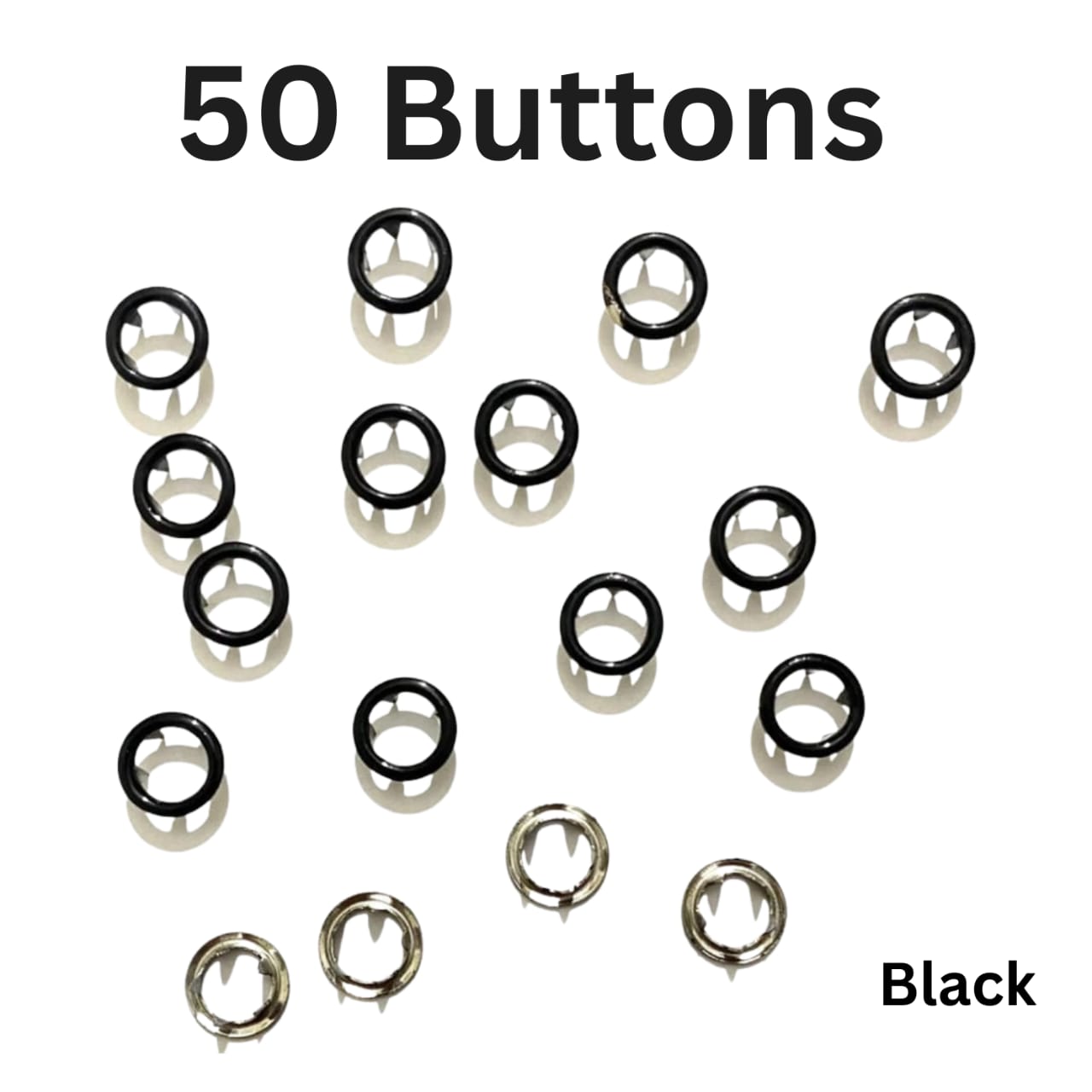 Black 50 Buttons